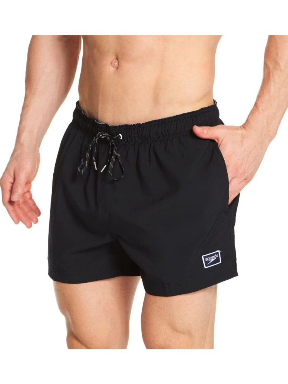 Speedo Men's Size XXL Black 15" Swim Trunk Short Length Volleyball NEW
